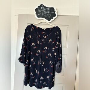 1x Beacon Patty roll tab knit top